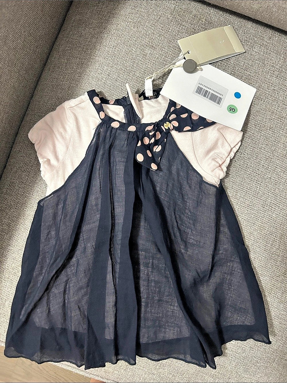 Armani Baby Girls Polka Dot Dress NWT